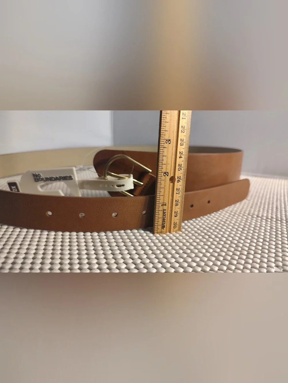 No Boundaries Women's Size 2X Off Waist Belt Cognac Brown NWT